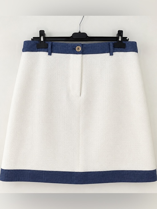 Tommy Hilfiger Dresses & Skirts - Women's Tommy Hilfiger White & Blue Textured Skirt – Size 10